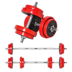 Adjustable Dumbbell Set, 44lbs Convertible To Barbell Weight Set Made With Metal Sand And Plastic For Home Gym Women And Men Weight Lifting Training