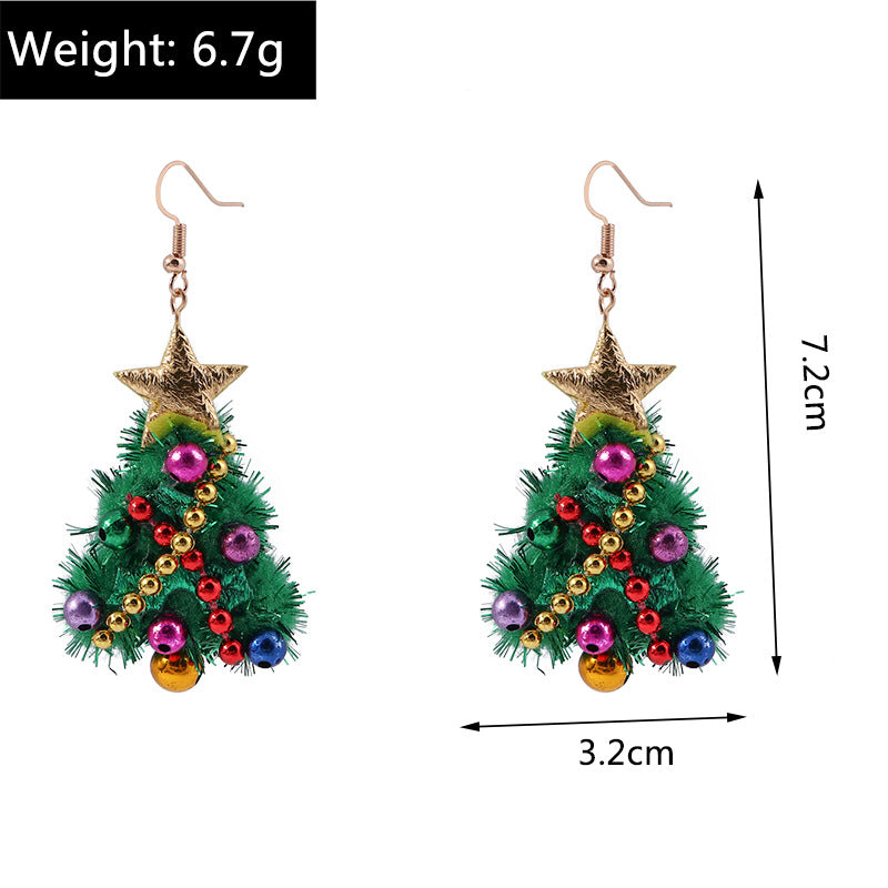 Nouvelles boucles d'oreilles sapin de Noël Boucles d'oreilles en feutre