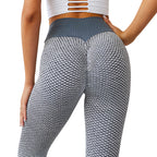 Jacquard Honeycomb Peach Hip Yoga Pants