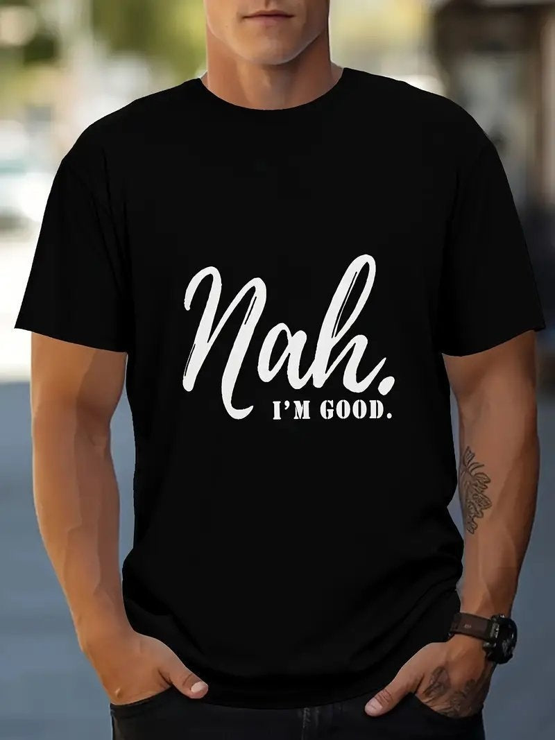 T-shirt à col rond pour hommes Sport Décontracté Bande dessinée Anime