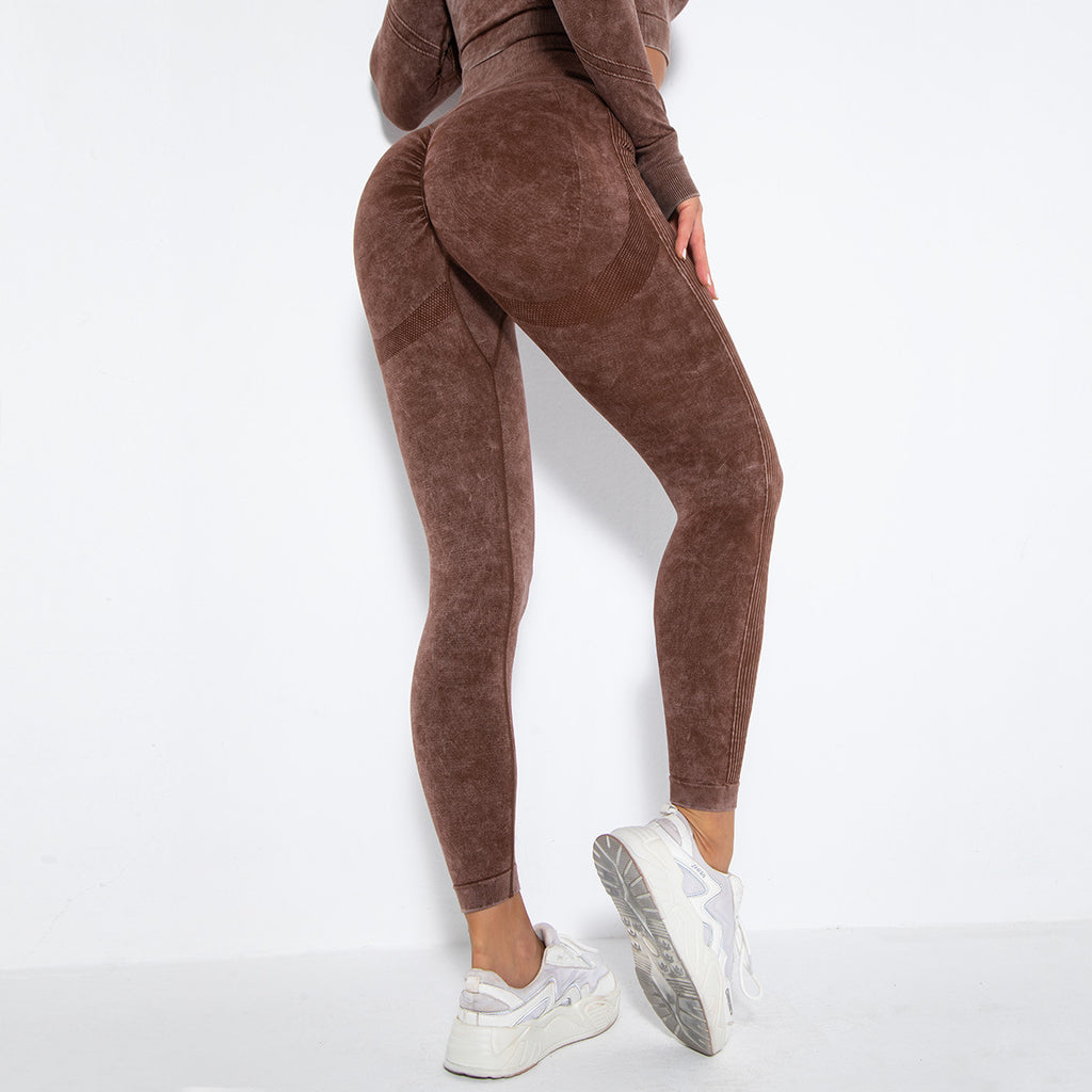 Pantalon de yoga à la mode coupe pêche, évacuant l'humidité