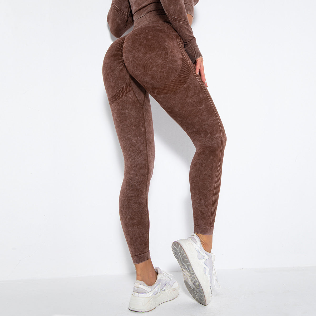 Modische Pfirsich-Hüft-Yoga-Hose mit Feuchtigkeitsableitung