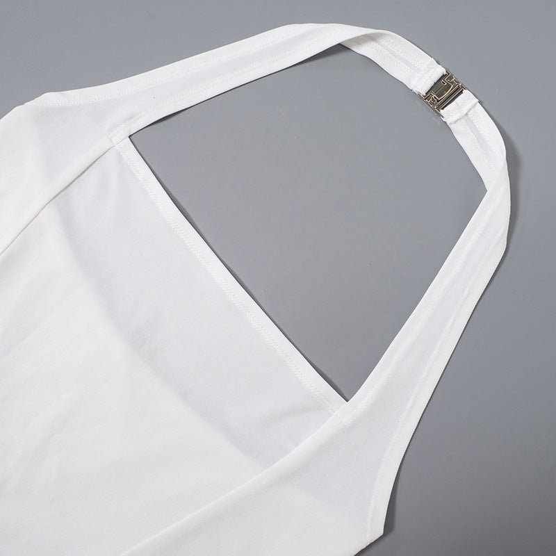 Damen Neckholder Rückenfreier Jumpsuit