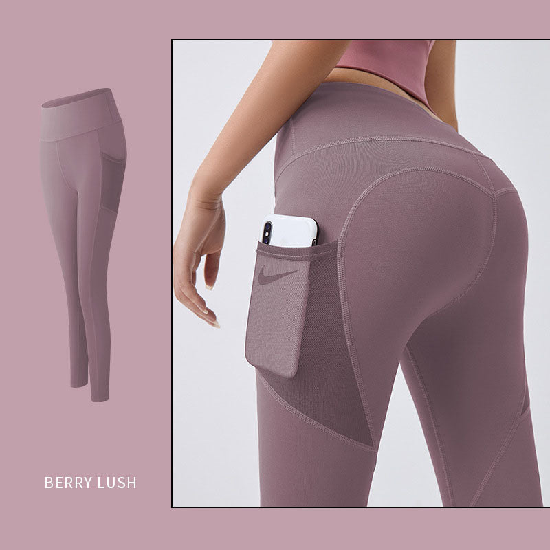 Legging de yoga pour femmes avec poche, leggings de sport, fitness, contrôle du ventre, collants de jogging pour femmes