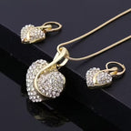 5-teiliges elegantes Luxus-Schmuckset – passende Halskette, Armband und Ohrringe