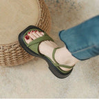 Green Skin-illuminating Roman Sandals With A Single Strap