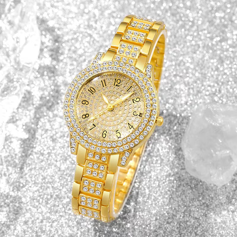 6-teiliges luxuriöses und stilvolles Damen-Quarzuhren-Set