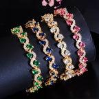 Glänzendes Wellensteinarmband - Luxusschmuck für Hochzeit und Party