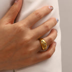 Hexagramm Zirkonring