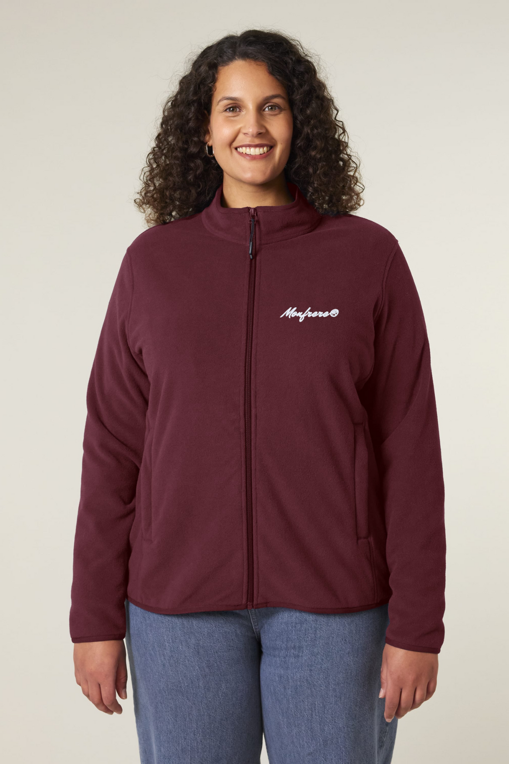 White Label Damen-Fleecejacke mit Stickerei