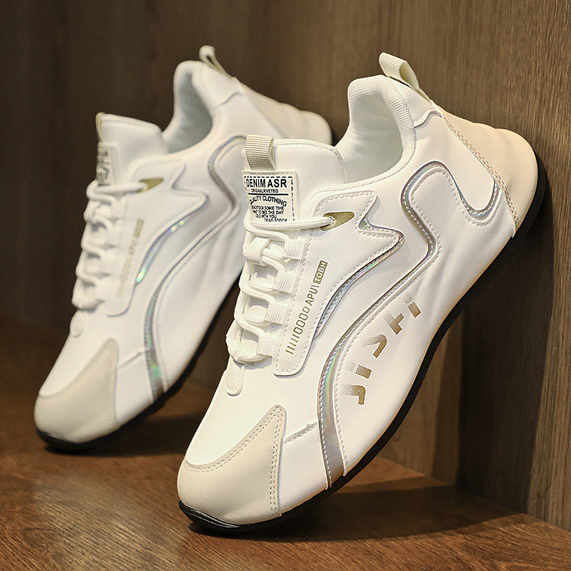 Modische Colorblock-Schnürsneaker für Herren, atmungsaktive Low-Top-Dad-Schuhe, Laufschuhe