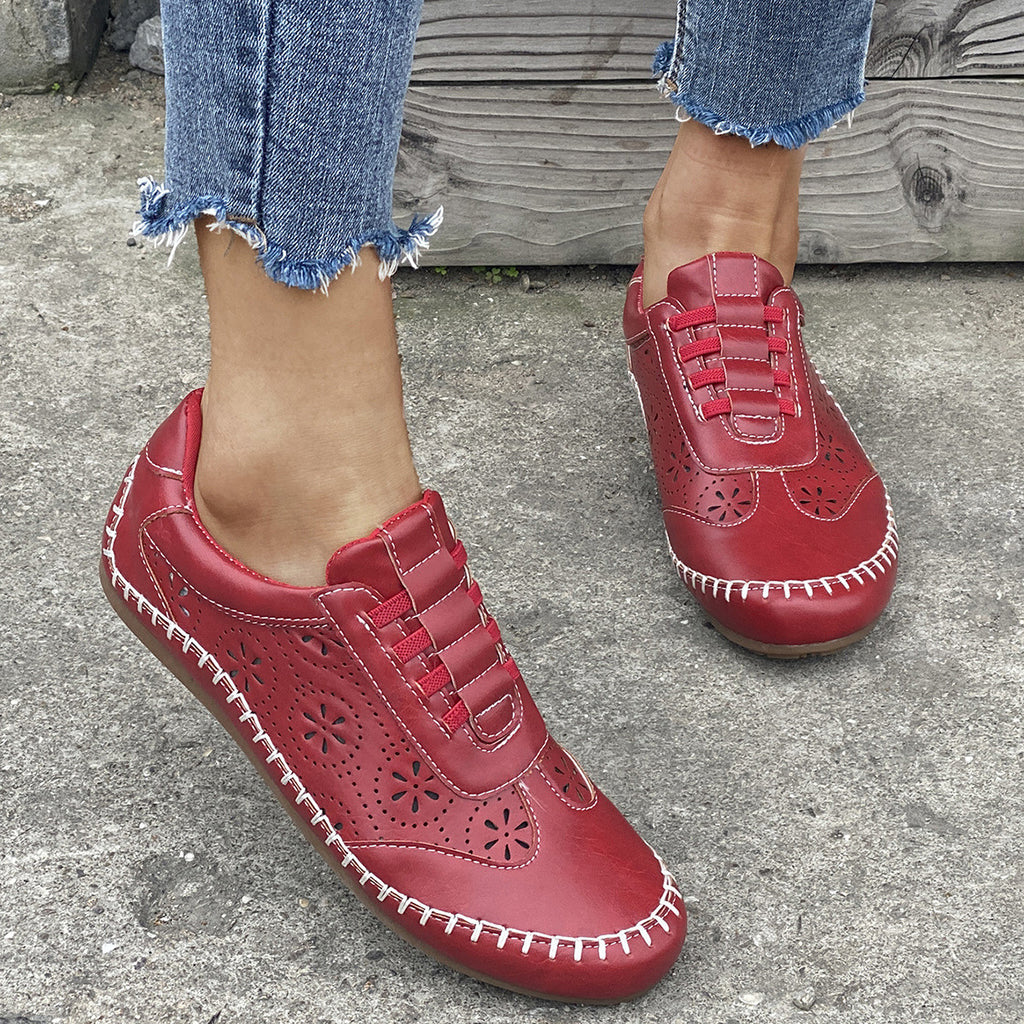 Bout Rond Creux Semelle Souple Chaussures Plates Décontractées pour Femmes