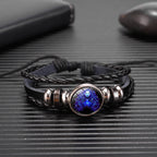 12 Sternzeichen Armband Leuchtendes geflochtenes Design Armband für Männer Frauen Kinder