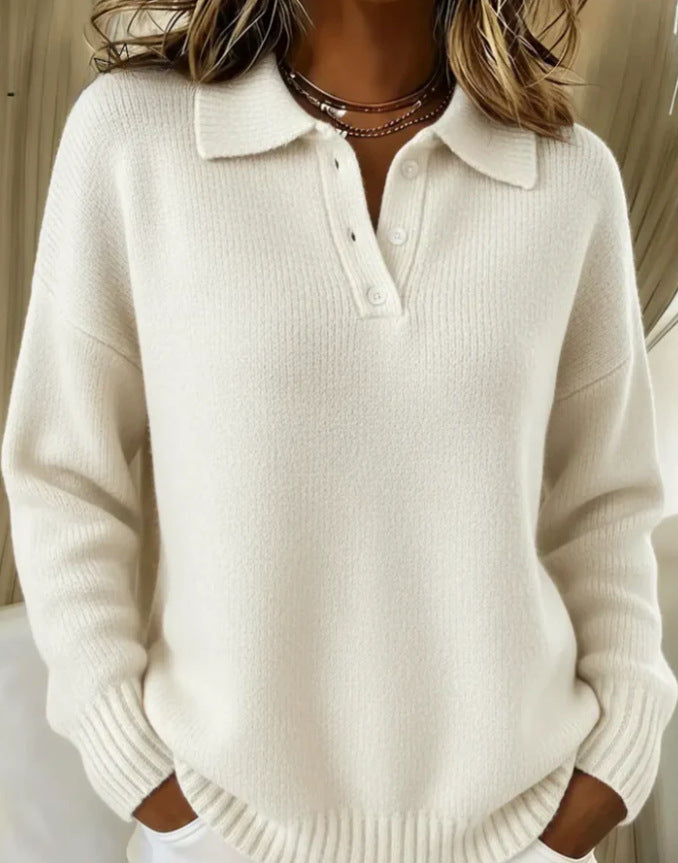 Damen lässiger Pullover im Retro-Kontrastkaromuster