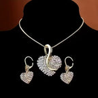 5-teiliges elegantes Luxus-Schmuckset – passende Halskette, Armband und Ohrringe
