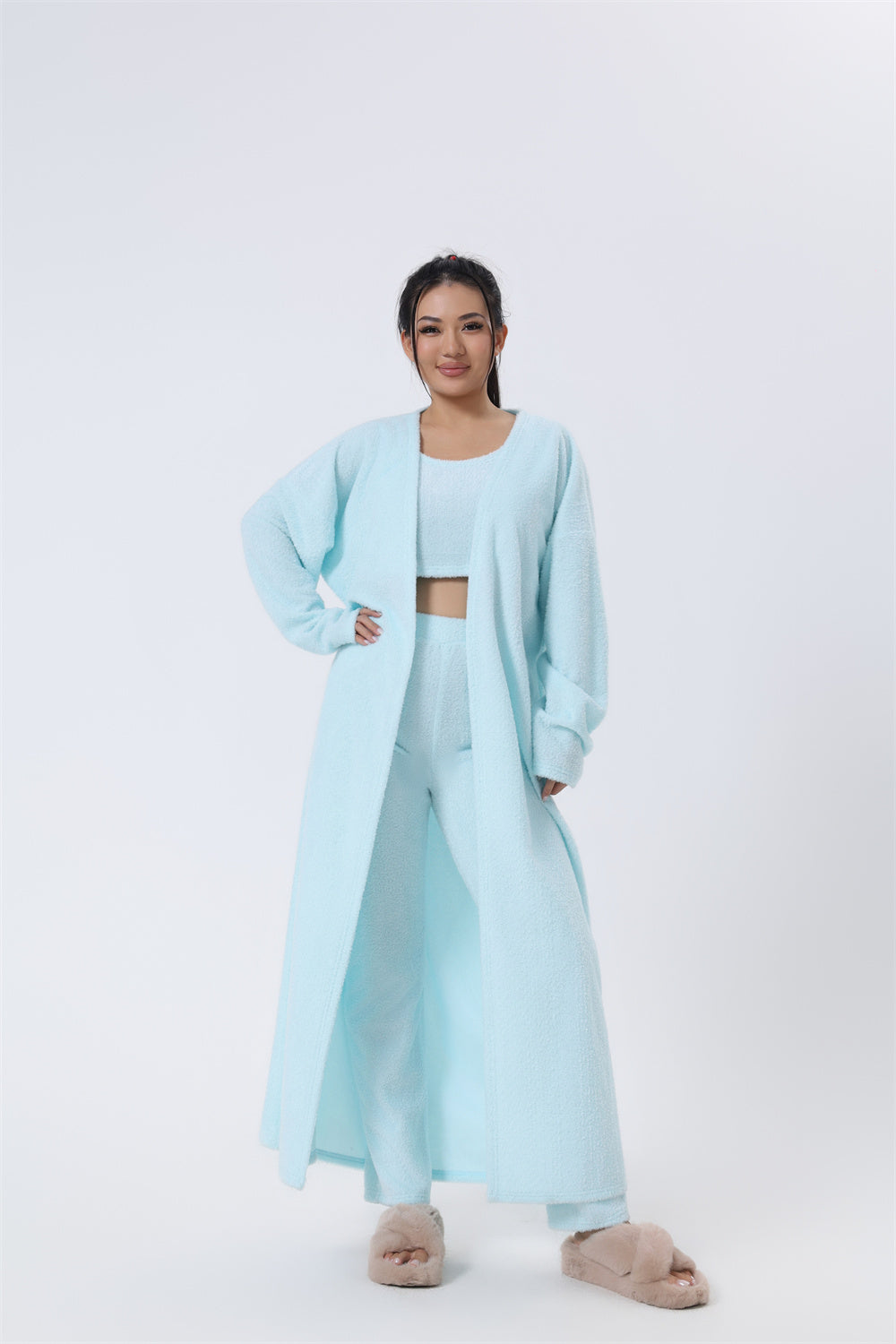 Ensemble de pyjama douillet, 3 pièces
Loungewear femme, doux et chaud