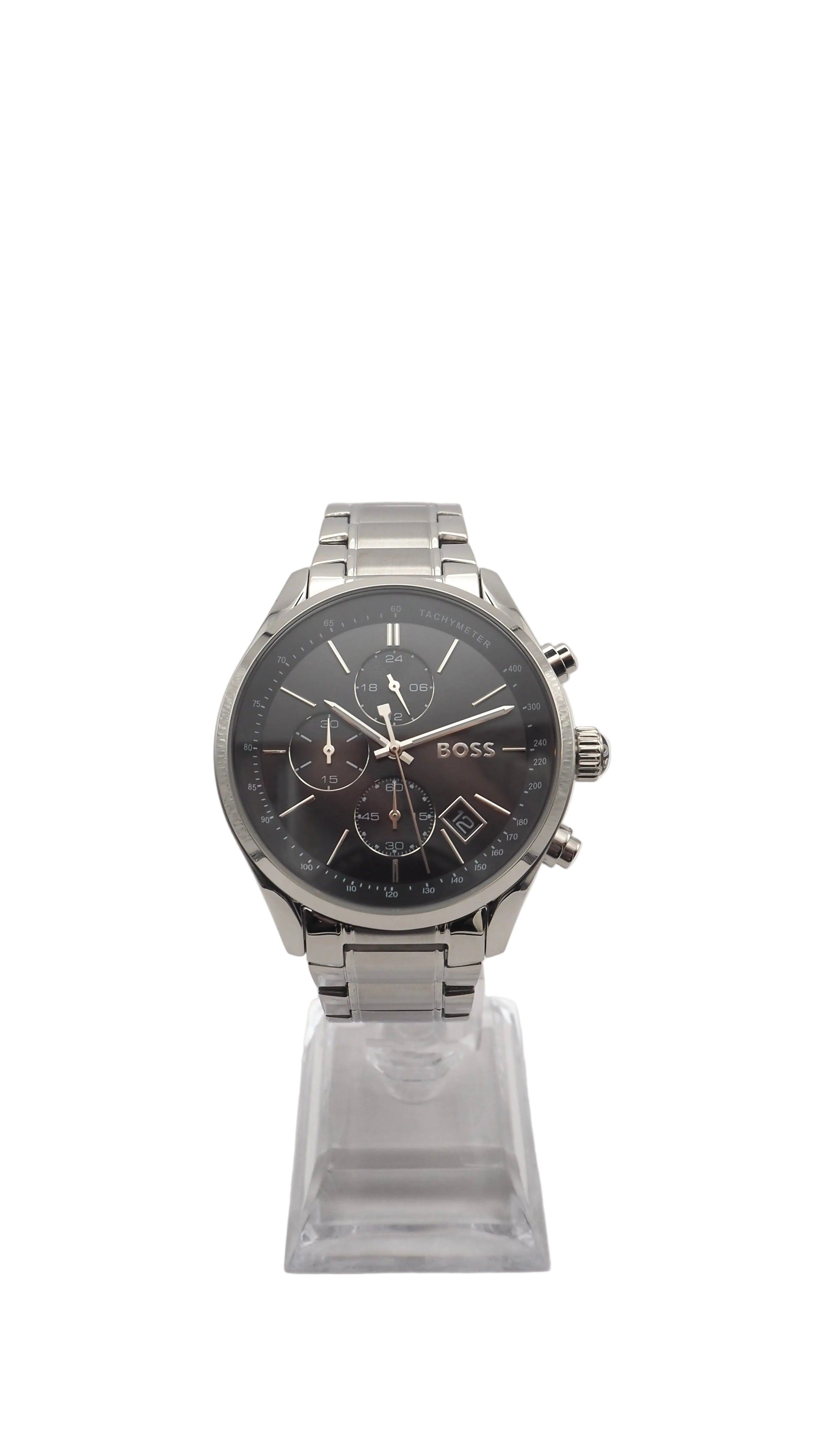 Boss Grand Prix Chronograph 1513477 Herrenuhr Edelstahl Silber Neu OVP