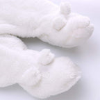 Baby Winter Schneeanzug Baby Strampler, Junge und Mädchen Einteiliger Anzug mit Kapuze, Kleinkind Oberbekleidung Schneeanzug Set Dick und Warm,Blau 3-6 Monate