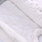 Baby Winter Schneeanzug Baby Strampler, Junge und Mädchen Einteiliger Anzug mit Kapuze, Kleinkind Oberbekleidung Schneeanzug Set Dick und Warm,Blau 3-6 Monate