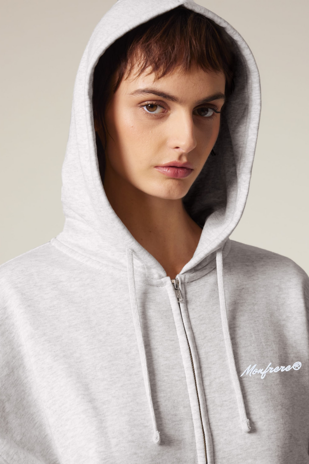 White Label Stick Damen-Reißverschluss-Kapuzenpullover-Sweatshirt