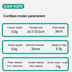 Cordless Skipping Rope  Ropes Smart Screen With Weighted For Sports Fitness