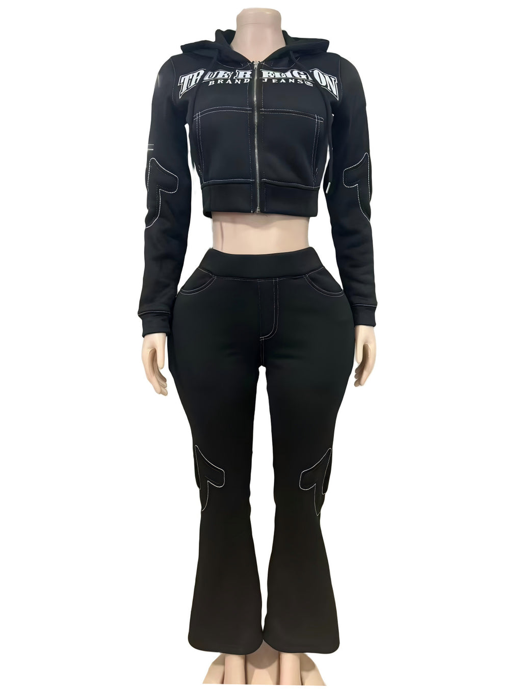 Tenue décontractée pour femme - Sweatshirt de sport imprimé à la mode