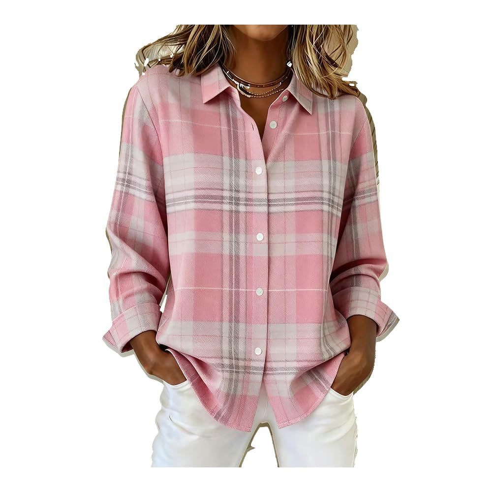 Damen lässiger Pullover im Retro-Kontrastkaromuster