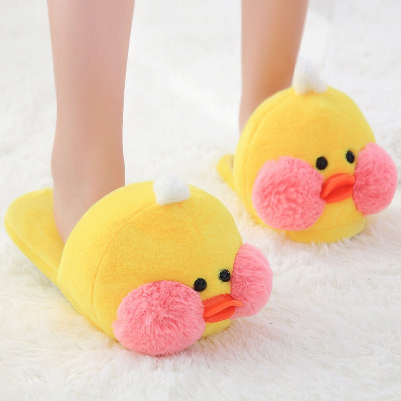 Autumn And Winter Warm Plush Home Indoor Cotton Slippers