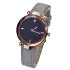 Modische Paare Wassertropfen-geschliffene Diamant-mattierte Lederarmband Quarz Rhombus Uhr für Damen
