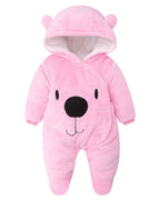Baby Overall Winter Mit Kapuze Schneeanzug Flanell Strampler Spieler Spielanzug Mit Füße Karikatur Jumpsuit Kleidung 0-3 Monate