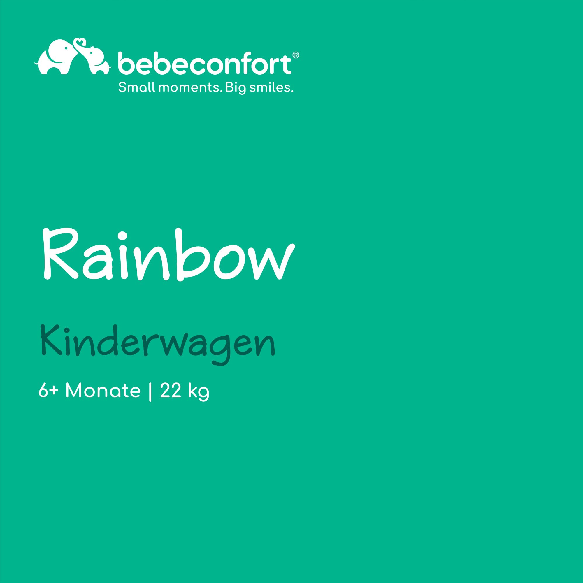 Bebeconfort Rainbow, Kinderwagen, Kompakt und Wendig, 6 Monaten bis 4 Jahre, bis zu 22 kg, Mineral Graphite