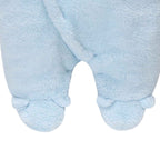 Baby Winter Schneeanzug Baby Strampler, Junge und Mädchen Einteiliger Anzug mit Kapuze, Kleinkind Oberbekleidung Schneeanzug Set Dick und Warm,Blau 3-6 Monate