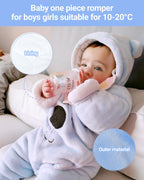 Baby Overall Winter Mit Kapuze Schneeanzug Flanell Strampler Spieler Spielanzug Mit Füße Karikatur Jumpsuit Kleidung 0-3 Monate