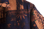 Men's Fashion Trend Cotton Linen Print Short Sleeve