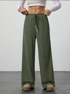 Women's Solid-color Casual Straight-leg Pants