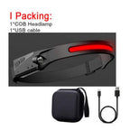 COB LED Induction Riding Headlamp Flashlight USB Rechargeable Waterproof Camping Headlight With All Perspectives Hunting Light