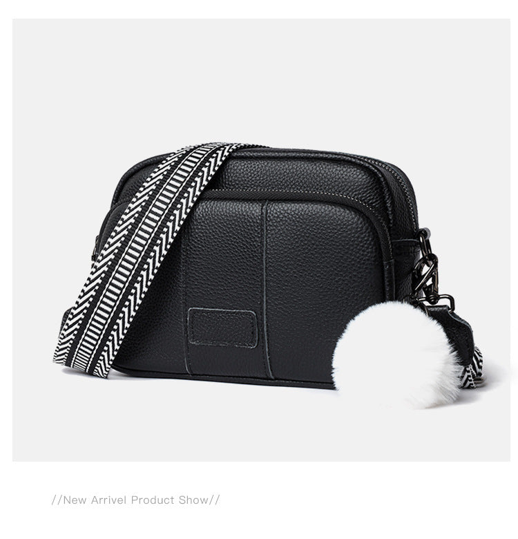 Sac à bandoulière polyvalent en cuir véritable pour femme, nouvelle tendance