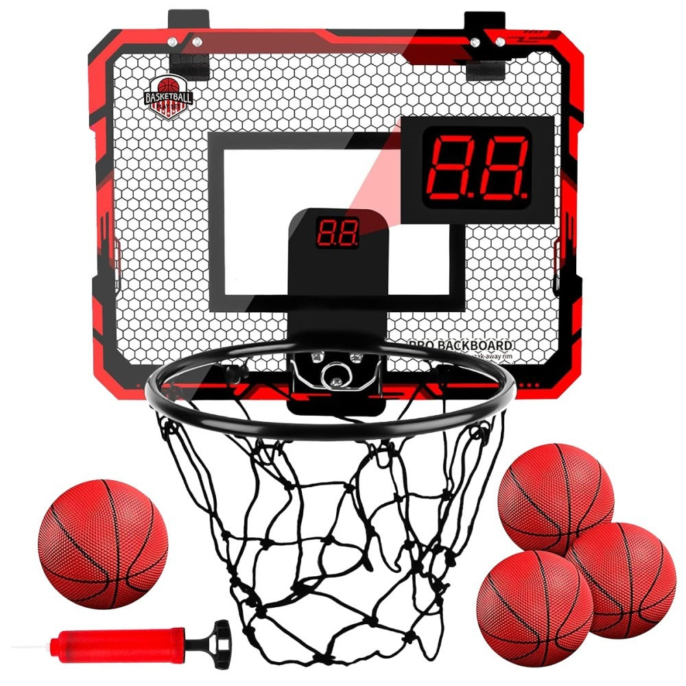 Indoor Basketball Hoop For Kids, Over The Door Mini Basketball Hoops With LED UK
