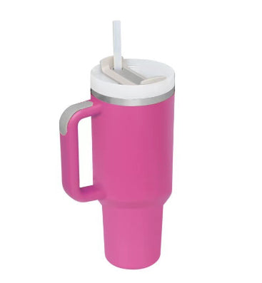 40 oz Becher mit Griff und Strohhalm, isoliert, auslaufsicher, Vakuum-Kaffeetasse aus Edelstahl mit Deckel, konischer Becher, Geschenke für Valentinsliebhaber, geeignet für Auto, Fitnessstudio, Büro, Reisen