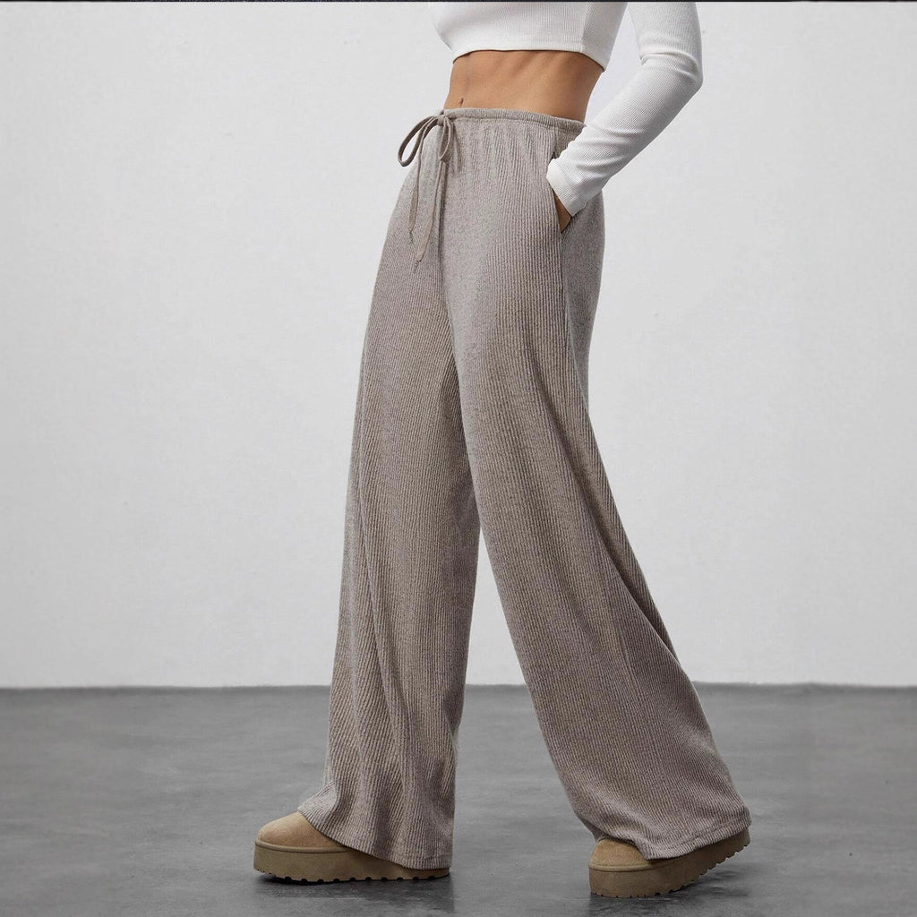 Damen einfarbige lässige gerade Hose