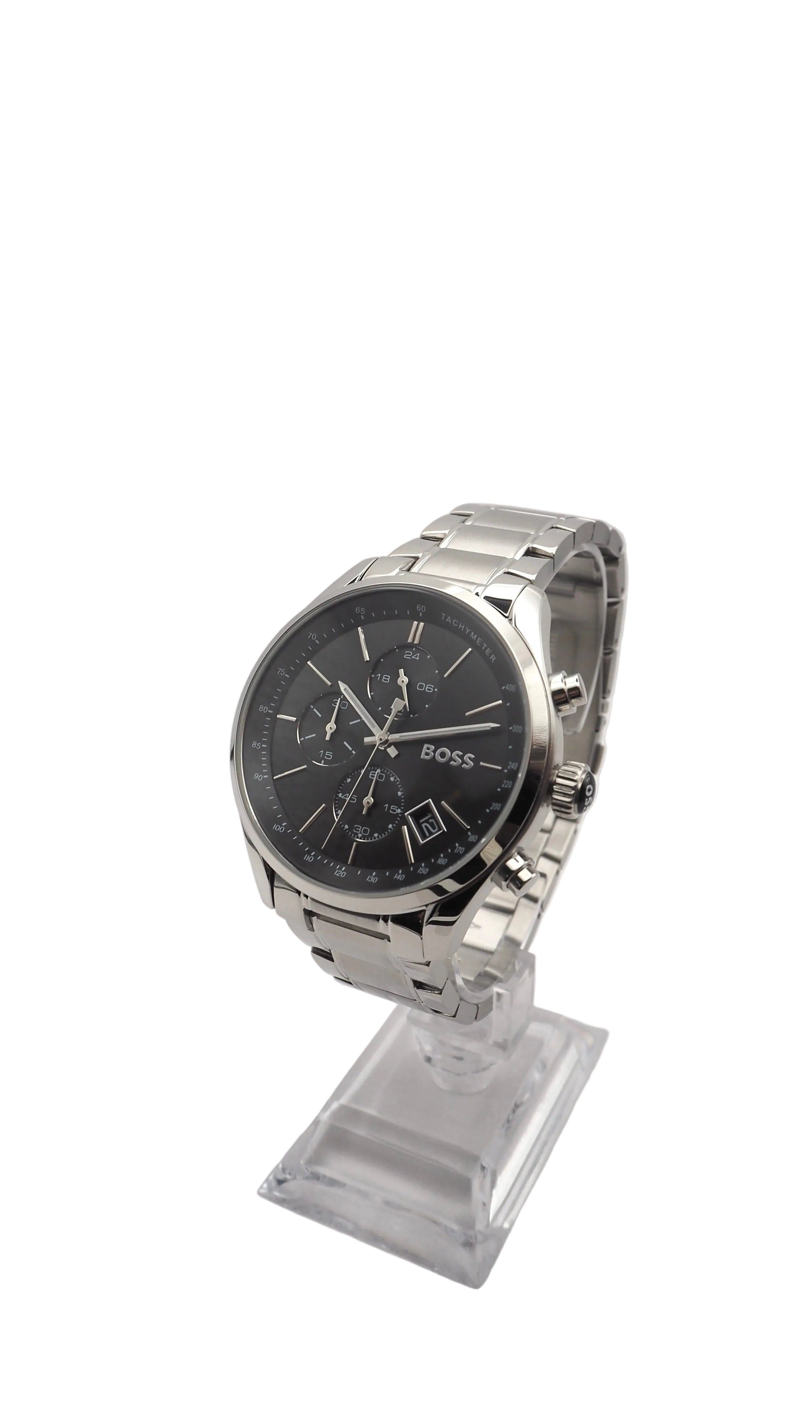 Boss Grand Prix Chronograph 1513477 Herrenuhr Edelstahl Silber Neu OVP