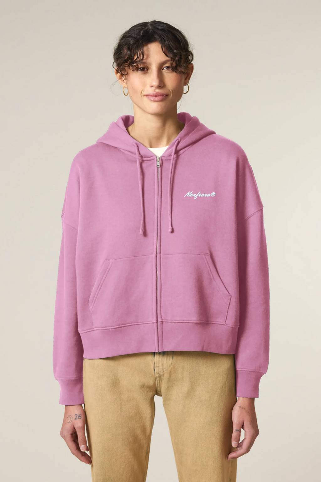 White Label Stick Damen-Reißverschluss-Kapuzenpullover-Sweatshirt