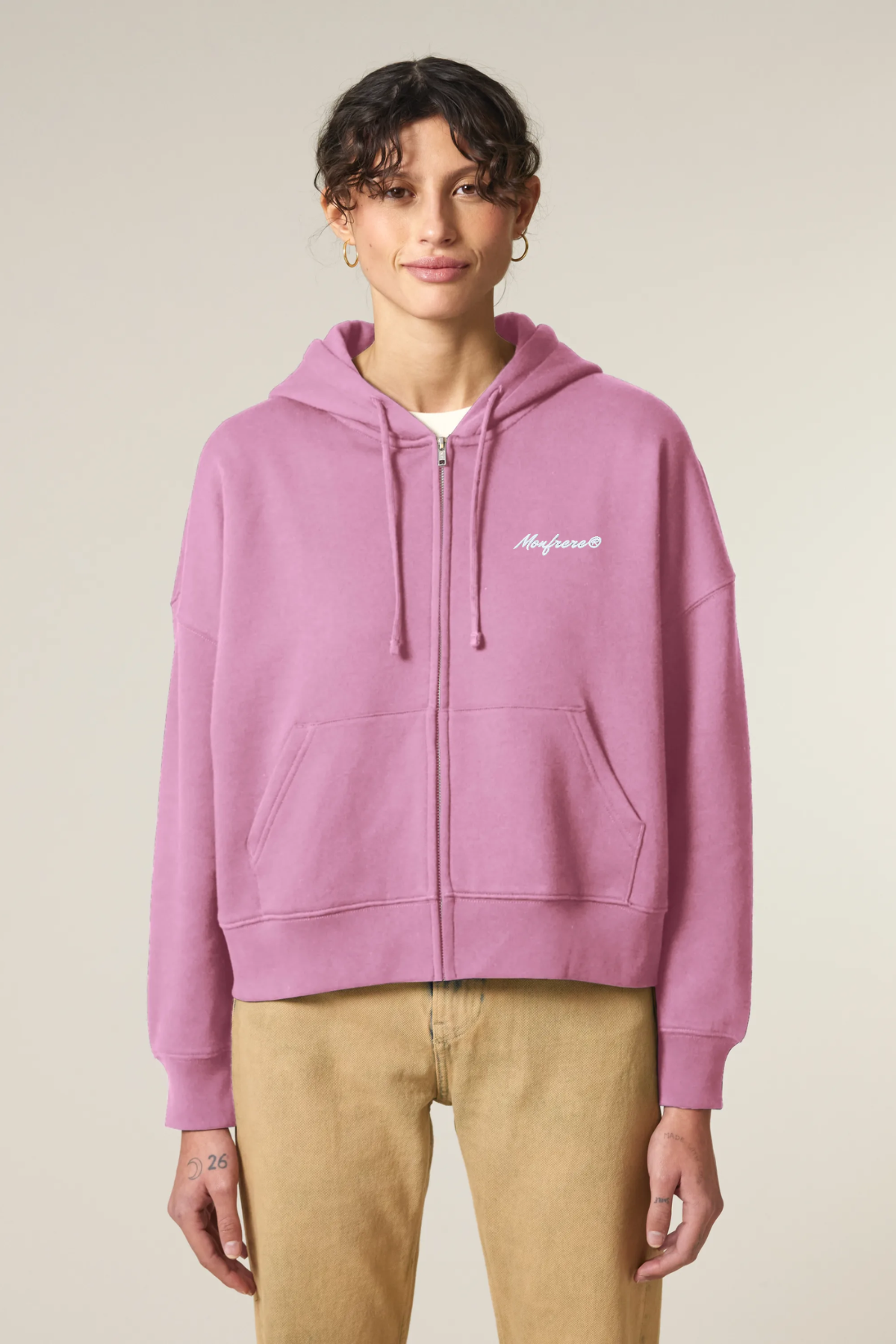 White Label Stick Damen-Zip-Thru-Hoodie-Sweatshirt