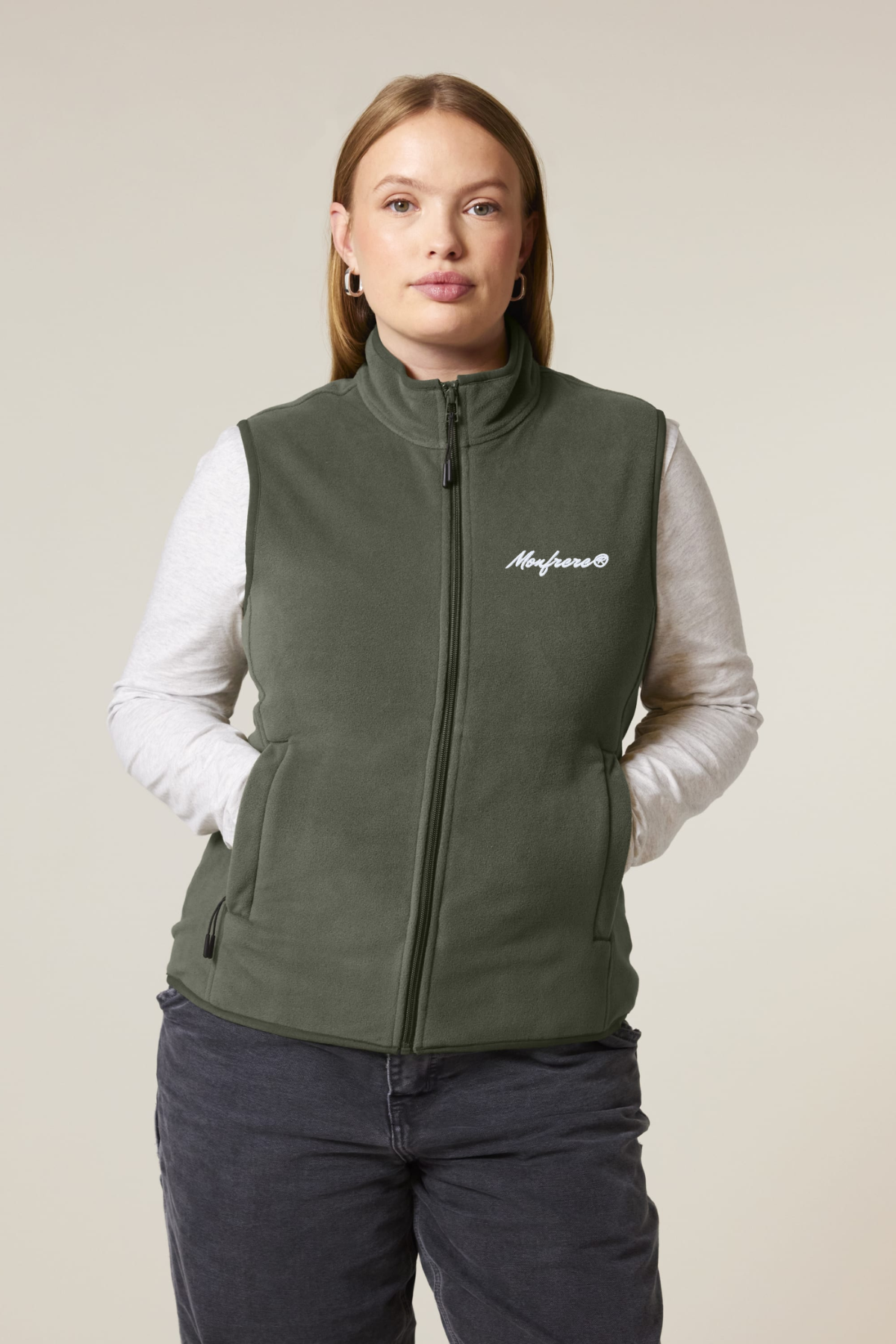White Label Stick Damen ärmellose Fleece-Jacke