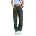 Women's Loose High-waist Straight-leg Casual Trousers