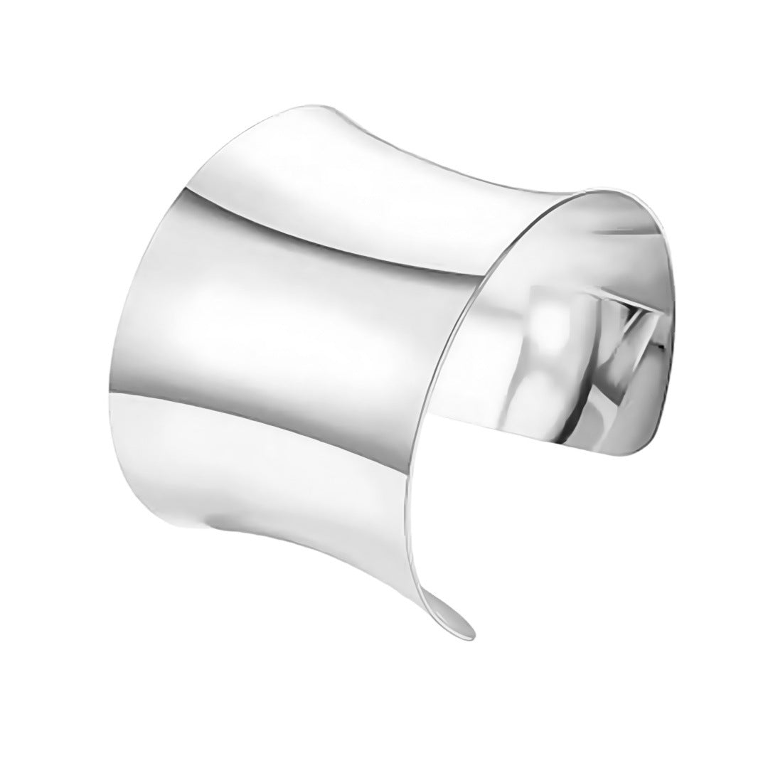 Beliebtes Armband, einfaches, halbkreisförmiges, hohles C-förmiges Armreif, trendiger Allrounder, eleganter Schmuck