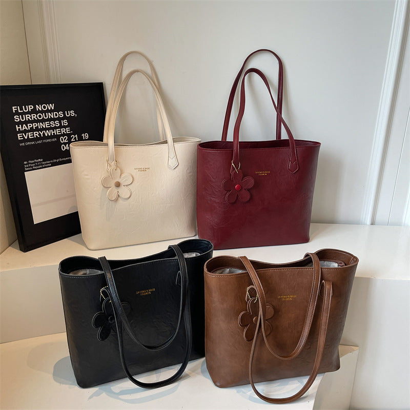 Underarm Bag Textured Tote Bag Simple Women's Bag