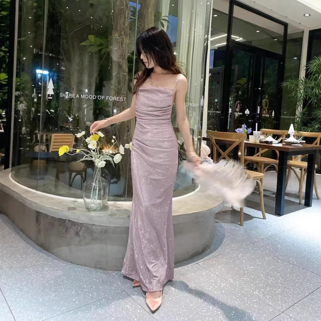 Robe Décolleté Plongeant Chic Intellectuel Nouveauté Printemps