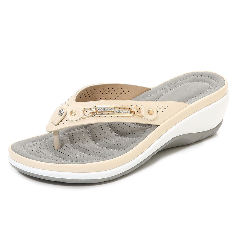 Sandales Compensées de Plage Tendance pour Femmes