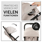 Hauck Travel N Care Dark Olive Kinderwagen – Leichter Reise Buggy für Kinder ab Geburt bis 22 kg mit Liegefunktion, kompakt und UPF 50+